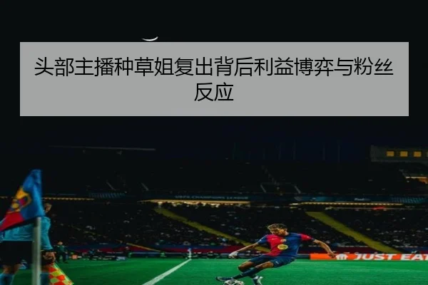 头部主播种草姐复出背后利益博弈与粉丝反应